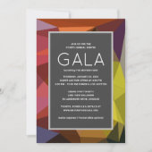 Kleur Geometrische moderne gala-uitnodiging Kaart (Voorkant)