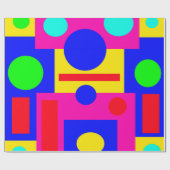 Kleur geometrische vormen cadeaupapier (Vlak)