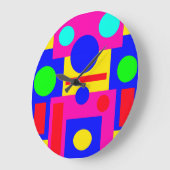 Kleur geometrische vormen grote klok (Hoek)