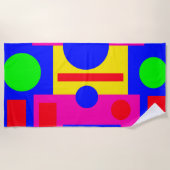 Kleur geometrische vormen strandlaken (Voorkant)