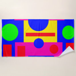 Kleur geometrische vormen strandlaken