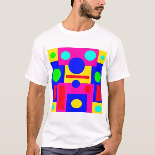 Kleur geometrische vormen t-shirt (Voorkant)