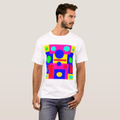 Kleur geometrische vormen t-shirt (Voorkant volledig)