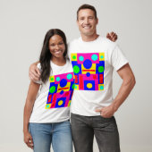 Kleur geometrische vormen t-shirt (Unisex)