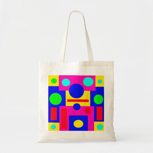 Kleur geometrische vormen tote bag (Voorkant)
