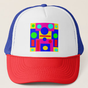 Kleur geometrische vormen trucker pet