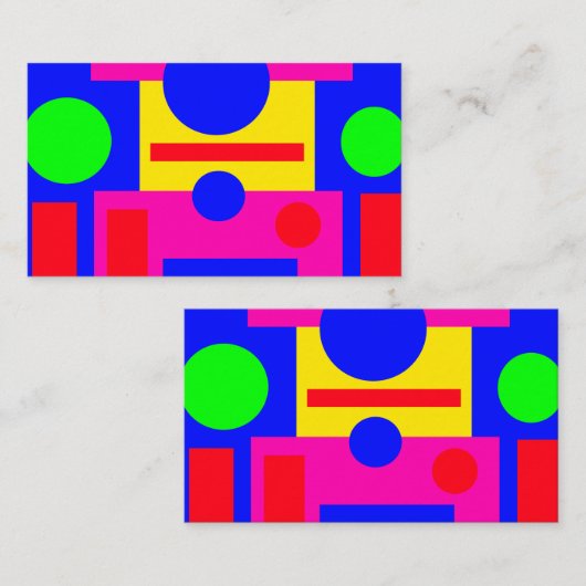 Kleur geometrische vormen visitekaartje (Voorkant / Achterkant)