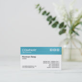 Kleur getextureerde kop - geborsteld lichtblauw visitekaartje (Staand voorkant)