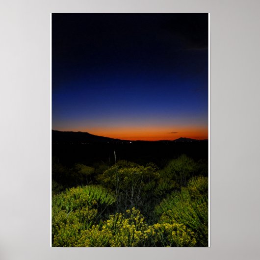 Kleur gevulde zonsondergang poster (Voorkant)