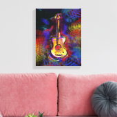 Kleur Gitaar Art schilderij Decor Canvas Afdruk (Insitu (Woonkamer))