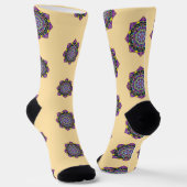 Kleur Glas in lood Mandala Crew Sokken (Gebogen)