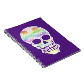 Kleur Glitch Skull Notitieboek (Rechterzijde)
