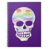 Kleur Glitch Skull Notitieboek (Voorkant)