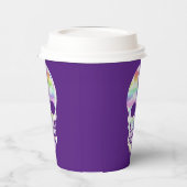 Kleur Glitch Skull Papieren Bekers (Links)