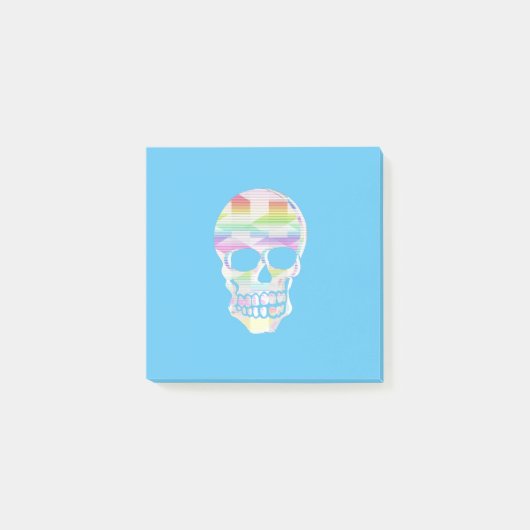 Kleur Glitch Skull Post-it notities Post-it® Notes (Voorkant)