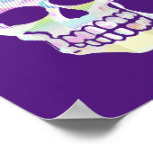Kleur Glitch Skull Poster (Hoek)