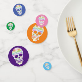 Kleur Glitch Skull Table Confetti