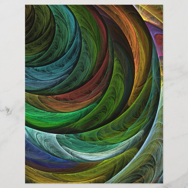 Kleur Glorie Modern Abstract Kunstpatroon Elegant (Voorkant)