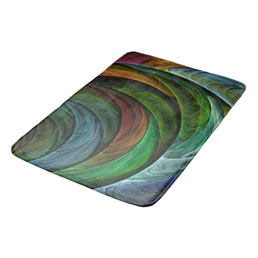 Kleur Glorie Modern Abstract Kunstpatroon Elegant Badmat (Gekanteld)