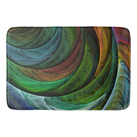 Kleur Glorie Modern Abstract Kunstpatroon Elegant Badmat (Voorkant)
