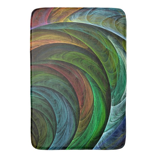 Kleur Glorie Modern Abstract Kunstpatroon Elegant Badmat (Voorkant Verticaal)