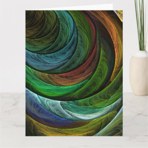 Kleur Glorie Modern Abstract Kunstpatroon Elegant Bedankkaart