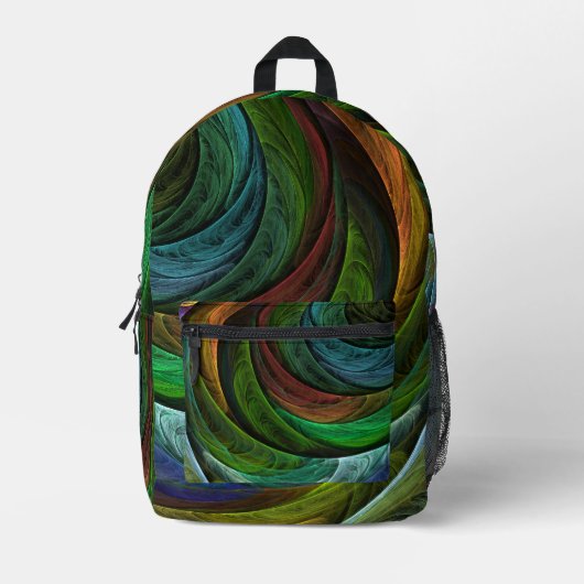 Kleur Glorie Modern Abstract Kunstpatroon Elegant Bedrukte Rugzak (Voorkant)