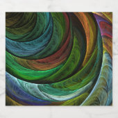 Kleur Glorie Modern Abstract Kunstpatroon Elegant Bier Etiket (Enkel label)