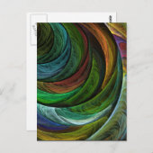 Kleur Glorie Modern Abstract Kunstpatroon Elegant Briefkaart (Voorkant / Achterkant)