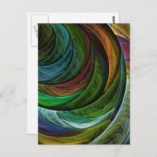 Kleur Glorie Modern Abstract Kunstpatroon Elegant Briefkaart (Voorkant / Achterkant)