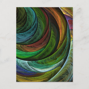 Kleur Glorie Modern Abstract Kunstpatroon Elegant Briefkaart
