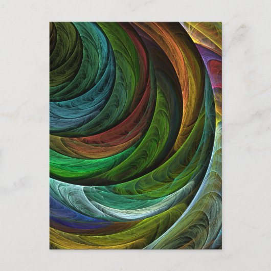 Kleur Glorie Modern Abstract Kunstpatroon Elegant Briefkaart (Voorkant)