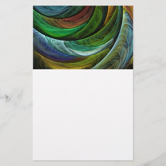 Kleur Glorie Modern Abstract Kunstpatroon Elegant Briefpapier (Voorkant)