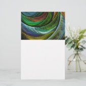 Kleur Glorie Modern Abstract Kunstpatroon Elegant Briefpapier (Staand voorkant)