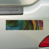 Kleur Glorie Modern Abstract Kunstpatroon Elegant Bumpersticker (Op auto)