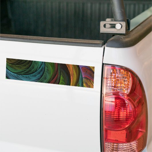 Kleur Glorie Modern Abstract Kunstpatroon Elegant Bumpersticker (Op Truck)