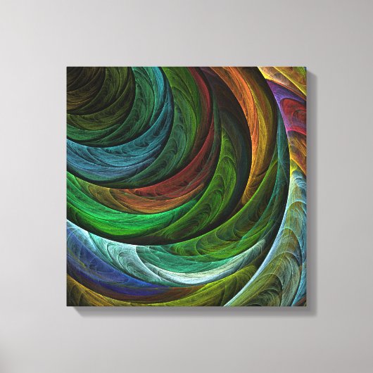 Kleur Glorie Modern Abstract Kunstpatroon Elegant Canvas Afdruk (Voorkant)