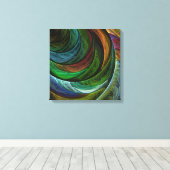 Kleur Glorie Modern Abstract Kunstpatroon Elegant Canvas Afdruk (Insitu (Houten vloer))