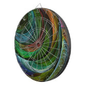 Kleur Glorie Modern Abstract Kunstpatroon Elegant Dartbord (Voorkant Rechts)