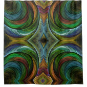 Kleur Glorie Modern Abstract Kunstpatroon Elegant Douchegordijn (Voorkant)