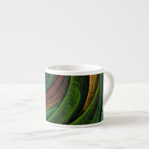 Kleur Glorie Modern Abstract Kunstpatroon Elegant Espresso Kop