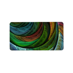 Kleur Glorie Modern Abstract Kunstpatroon Elegant Etiket