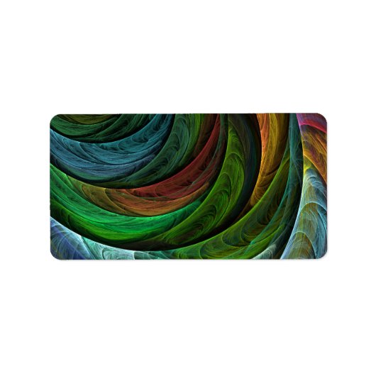 Kleur Glorie Modern Abstract Kunstpatroon Elegant Etiket (Voorkant)