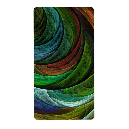Kleur Glorie Modern Abstract Kunstpatroon Elegant Etiket (Voorkant)