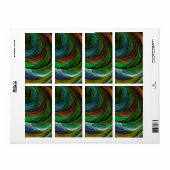 Kleur Glorie Modern Abstract Kunstpatroon Elegant Etiket (Full Sheet)