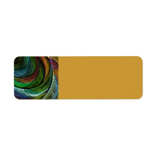 Kleur Glorie Modern Abstract Kunstpatroon Elegant Etiket (Voorkant)