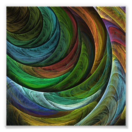 Kleur Glorie Modern Abstract Kunstpatroon Elegant Foto Afdruk (Voorkant)