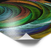 Kleur Glorie Modern Abstract Kunstpatroon Elegant Foto Afdruk (Hoek)