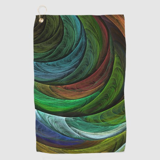 Kleur Glorie Modern Abstract Kunstpatroon Elegant Golfhanddoek (Voorkant)
