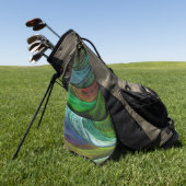 Kleur Glorie Modern Abstract Kunstpatroon Elegant Golfhanddoek (Groen)